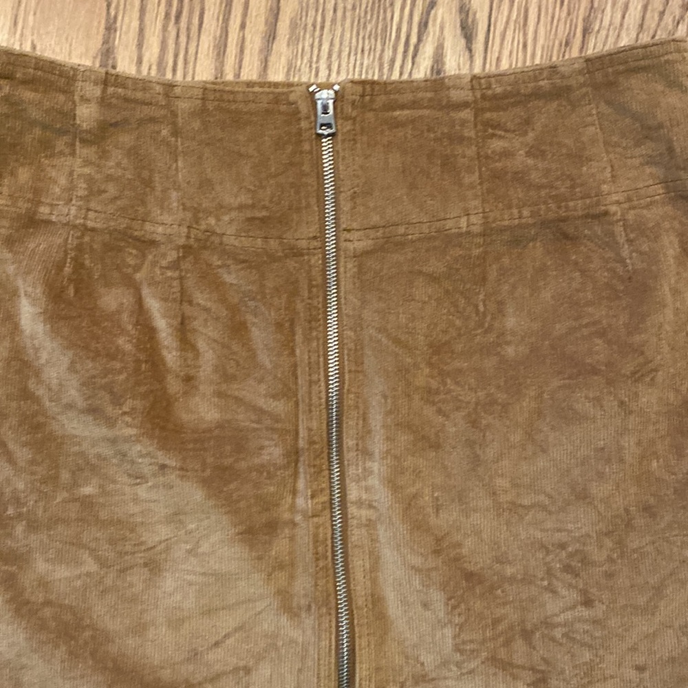 Wild Fable Corduroy Mini Skirt. Full Zip Front. - Picture 2 of 7